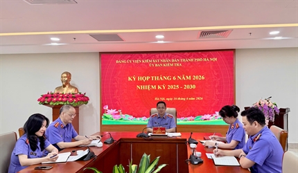Ủy ban Kiểm tra Đảng ủy Viện KSND thành phố Hà Nội tiến hành phiên họp...