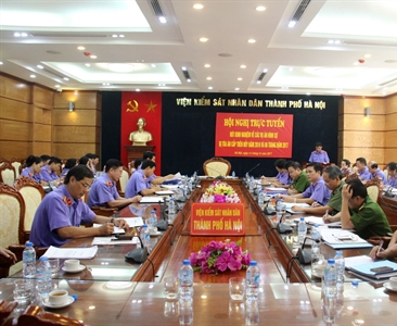 Hội nghị trực tuyến của Viện KSND thành phố Hà Nội bàn giải pháp khắc phục ...