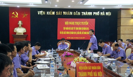 Hội nghị trực tuyến tập huấn Bộ luật Tố tụng hình sự 2015 và   Bộ luật...