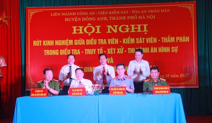 Liên ngành tư pháp huyện Đông Anh tổ chức Hội nghị rút kinh nghiệm công...