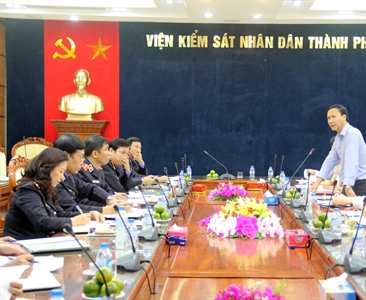 Tập thể Lãnh đạo Viện KSND thành phố Hà Nội làm việc với  Ban giám sát HĐND...