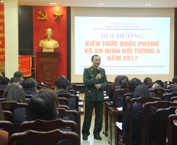 Lớp  bồi dưỡng kiến thức quốc phòng an ninh cho đối tượng 4 năm 2017 của...