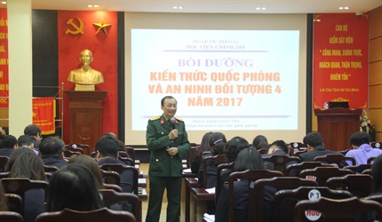 Lớp  bồi dưỡng kiến thức quốc phòng an ninh cho đối tượng 4 năm 2017...