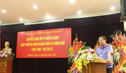 Viện KSND thành phố Hà Nội tổ chức gặp mặt nhân kỷ niệm  55 năm ngày...
