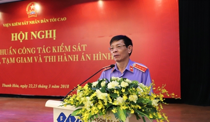 VKSND tối cao tập huấn công tác kiểm sát việc  tạm giữ, tạm giam và thi...