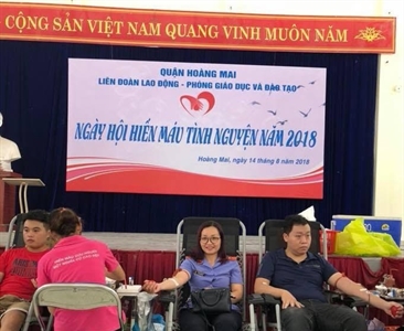 Viện KSND quận Hoàng Mai tham gia ngày hội hiến máu tình nguyện năm 2018