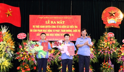 Lễ ra mắt Vụ THQCT và KSĐT án xâm phạm hoạt động tư pháp, tham nhũng,...