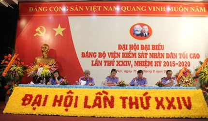 Đại hội đại biểu Đảng bộ Viện kiểm sát nhân dân tối cao lần thứ XXIV,...