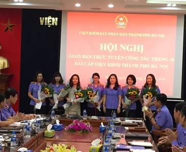 Viện KSND thành phố Hà Nội tổ chức Hội nghị giao ban trực tuyến hai cấp...