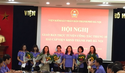 Viện KSND thành phố Hà Nội tổ chức Hội nghị giao ban trực tuyến hai cấp...