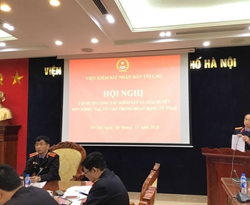 Tập huấn công tác kiểm sát và giải quyết đơn khiếu nại, tố cáo  trong hoạt...
