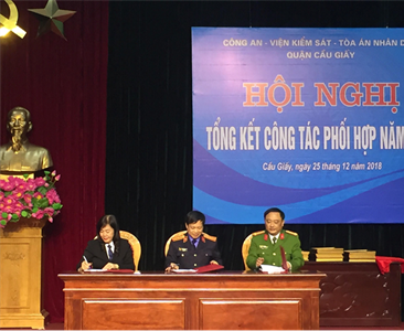 Hội nghị tổng kết công tác phối hợp liên ngành Công an - Viện kiểm sát - Tòa...