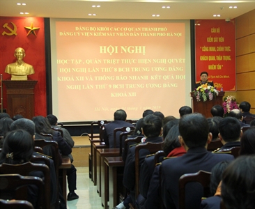 Hội nghị học tập, quán triệt thực hiện Nghị quyết Hội nghị lần thứ 8 và...