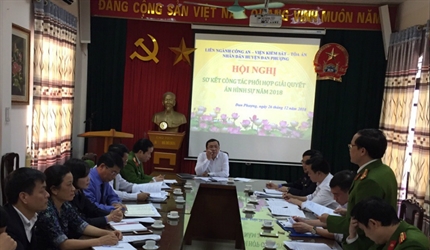 Liên ngành Viện kiểm sát - Cơ quan điều tra - Toà án huyện Đan Phượng...