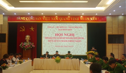 Liên ngành Công an - Viện kiểm sát - Toà án nhân dân quận Hoàn Kiếm tổ...