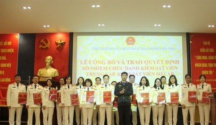 Lễ công bố và trao Quyết định Bổ nhiệm Kiểm sát viên trung cấp, Kiểm...