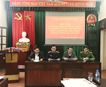 Liên ngành huyện Phú Xuyên tổ chức Hội nghị rút kinh nghiệm công tác phối...