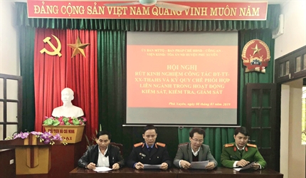 Liên ngành huyện Phú Xuyên tổ chức Hội nghị rút kinh nghiệm công tác...