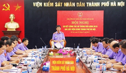 Hội nghị sơ kết công tác 06 tháng đầu năm 2019 của hai cấp Viện KSND...