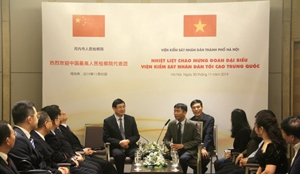 Viện KSND thành phố Hà Nội tiếp Đoàn đại biểu Viện KSND tối cao Trung Quốc