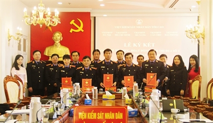 Cụm thi đua số 2 ngành KSND tổ chức Lễ ký kết Quy chế tổ chức, hoạt...
