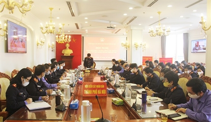 Hội nghị giao ban trực tuyến hai cấp Viện KSND thành phố Hà Nội tháng...