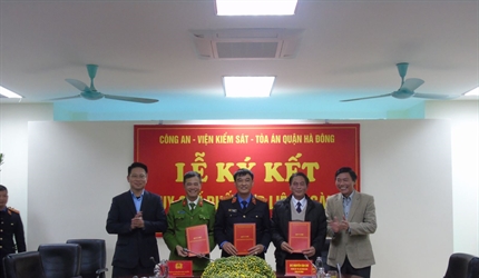 Liên ngành Công an - Viện kiểm sát - Tòa án nhân dân quận Hà Đông tổ...