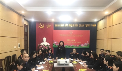 Viện KSND quận Thanh xuân tổ chức Hội nghị cán bộ, công chức và triển...