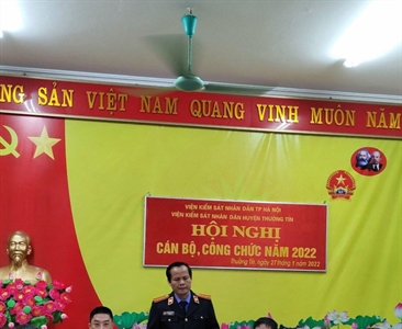 Công đoàn Viện KSND huyện Thường Tín tổ chức Hội nghị cán bộ công chức năm 2022