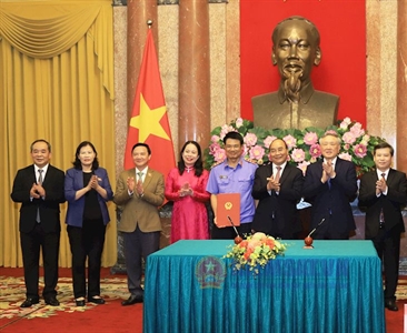 Lễ ký Quy chế phối hợp công tác giữa Văn phòng Chủ tịch nước với VKSND tối cao