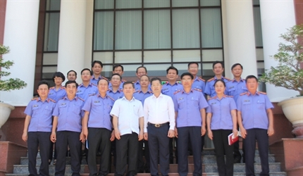 Viện trưởng Lê Minh Trí làm việc với VKSND thành phố Đà Nẵng