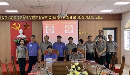 Lễ ký kết Quy chế phối hợp trong công tác thi hành án dân sự trên địa...