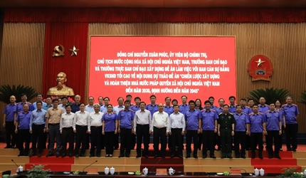 Chủ tịch nước Nguyễn Xuân Phúc làm việc với Ban cán sự đảng VKSND tối...