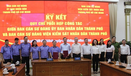 Lễ ký kết Quy chế phối hợp công tác giữa Ban Cán sự đảng UBND Thành phố...