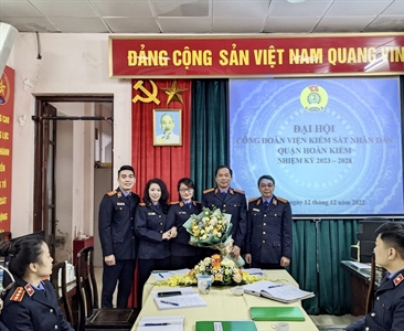 Đại hội Công đoàn Viện KSND quận Hoàn Kiếm nhiệm kỳ 2023 - 2028 diễn ra...