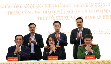 Ký kết quy chế phối hợp giữa các Cơ quan tư pháp quận Hoàn Kiếm