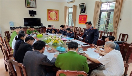 Viện KSND huyện Chương Mỹ tiến hành trực tiếp kiểm sát công tác thi...