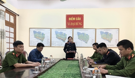 Kiểm sát trực tiếp công tác thi hành án hình sự tại UBND các xã trên...