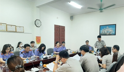 Công bố quyết định kiểm sát trực tiếp Chi cục Thi hành án dân sự huyện...