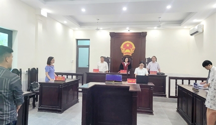 Viện kiểm sát - Tòa án nhân dân huyện Mỹ Đức phối hợp tổ chức phiên tòa...