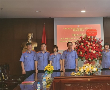Viện KSND thành phố Hà Nội chúc mừng 36 năm ngày thành lập thanh tra ngành...
