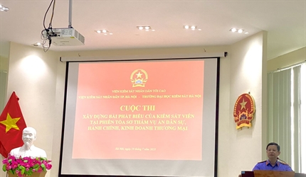 Viện KSND thành phố Hà Nội tổ chức cuộc thi “Xây dựng bài phát biểu của...