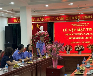 Viện KSND quận Ba Đình tổ chức hoạt động gặp mặt, tri ân nhân dịp 76 năm...