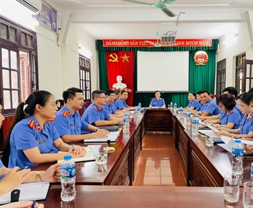 Viện KSND thành phố Hà Nội kiểm tra công tác thực hiện Chuyên đề tạm đình...