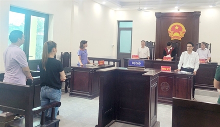 Viện KSND huyện Mỹ Đức phối hợp với Tòa án cùng cấp tổ chức phiên tòa...