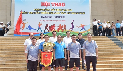 Đoàn Thể thao VKSND thành phố Hà Nội tham gia Hội thao chào mừng kỷ...