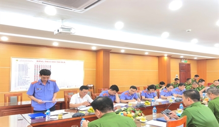 Viện KSND quận Hoàng Mai tiến hành kiểm sát trực tiếp việc giải quyết...