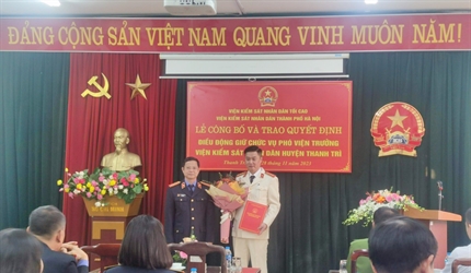 Lễ công bố và trao Quyết định điều động giữ chức vụ Phó Viện trưởng...