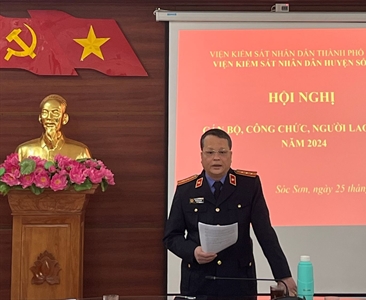 Viện KSND huyện Sóc Sơn tổ chức Hội nghị cán bộ, công chức năm 2024