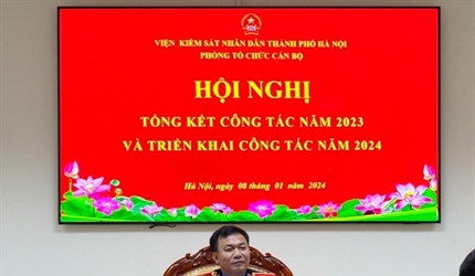 Phòng Tổ chức cán bộ Viện KSND thành phố Hà Nội tổ chức Hội nghị triển...